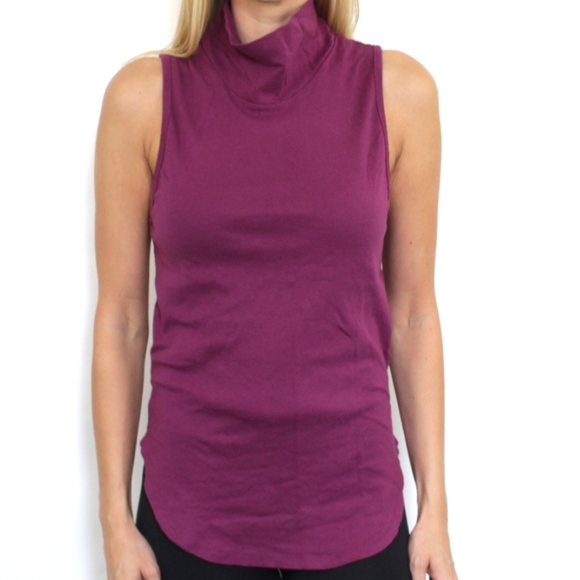 🦃 Free People: 90210 Muscle Tank top  deep fuschia size M *NWT* - Picture 1 of 8